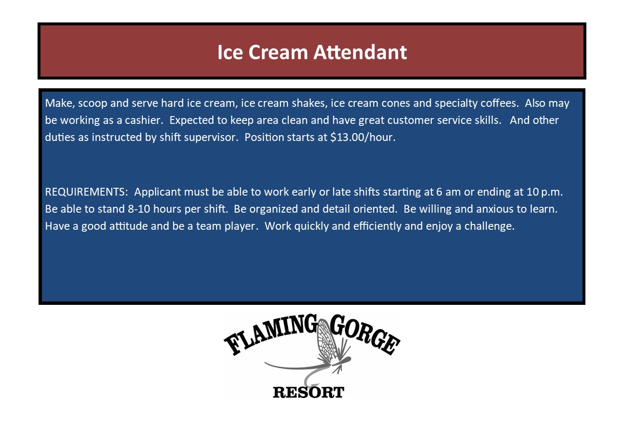 Employment Flaming Resort Dutch John, Utah